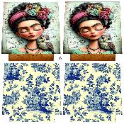 PANNEAU SIMILI 45X45CM : POCHETTE DUO 6