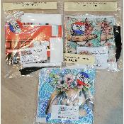 lot 3 KITS POCHETTE : pompier + fillette + lapin 