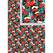 Simili cuir 10cmx140cm : modèle FLORAL : SM49