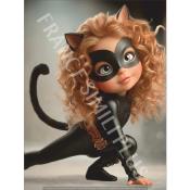 Panneau simili 13x20 cm : Enfant héro cat-girl: modéle 40