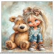 Panneau simili 10x10cm : modéle -43