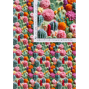 Simili cuir 10cmx140cm : modèle FLORAL 3D : SM76