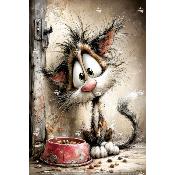 Panneau tissu pour TORCHON : CHAT1