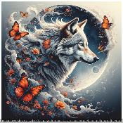 panneau simili  : modèle 2255- ANIMAL-LOUP 