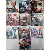 lot 10 panneaux simili 15x15cm : lot 7