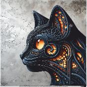 panneau simili  : modèle 2238- CHAT NOIR