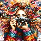 panneau simili  : modèle 2290-FEMME-PHOTOGRAPHE