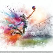 panneau simili  : modèle 2309-FEMME-VOLLEY