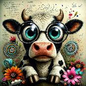 panneau simili  : modèle 2358- VACHE