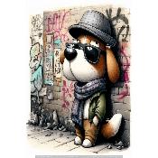 Panneau tissu pour TORCHON : CHIEN