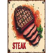 Panneau tissu pour TORCHON : STEAK 