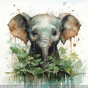 panneau simili ELEPHANT: modèle 1840