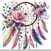 panneau simili  : modèle 2247- CAPTEUR DE REVE MAUVE