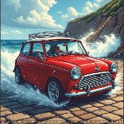 panneau simili  : modèle 2261- VOITURE MINI ROUGE
