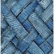 Toile à sac  50cmx157cm :TS59- Effet jean tressé 