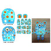 Kit couture créatif : DOUDOU mange soucis(bleu) : modèle 01