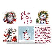 Kit couture créatif : LOT 6 PANNEAUX TISSUS  :  10 NOEL 