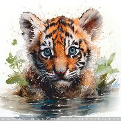 panneau simili  : modèle 1828-tigre 