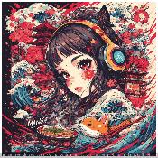 panneau simili  : modèle 2239- FEMME-FILLE-MANGA