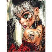 Panneau simili 13x20 cm : Femme tatouage: modéle 42