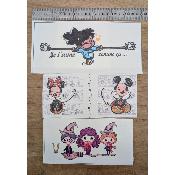 lot 3 panneaux simili : je t'aime+ mickey+ harry