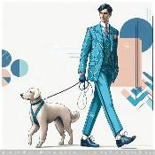 panneau simili  : modèle 2244- HOMME- VINTAGE-BLEU