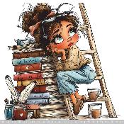 panneau simili  : modèle 2269-LECTURE-FILLETTE 