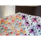 lot 3 COUPONS SIMILI 30X140CM : fleurs 3d pastel+fleurs rose+argent+marron