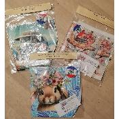 lot 3 KITS POCHETTES : COMBI+ fillette + lapin 
