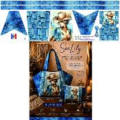 Panneau prêt à coudre sac LILY : modèle FEMME COW-GRIL