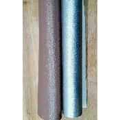 lot 2 panneaux simili 50x70cm:argent+marron